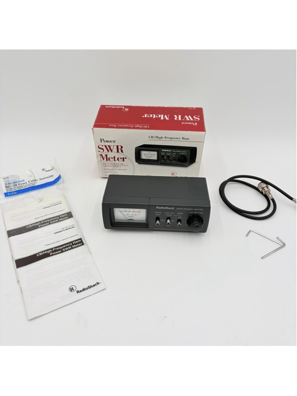 RadioShack 21-534 SWR Power Meter CB Ham 3-30MHz 2000W Open Box Coax
